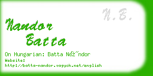 nandor batta business card